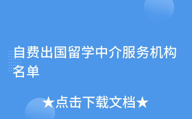 自费出国留学中介服务机构概览与选择指南